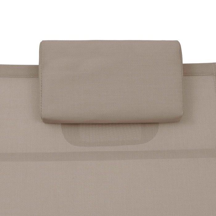 Lettino Prendisole in Alluminio e Textilene Grigio Talpa cod mxl 23084