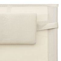 Sdraio sedia a sdraio prendisole lettino da giardino terrazza mobili da esterno tessilene crema e grigio 02_0012928