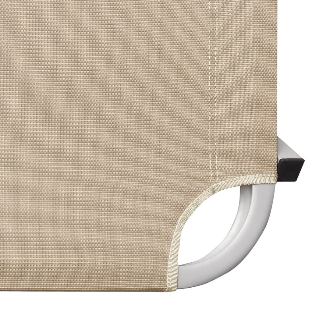 Lettino Prendisole in Alluminio e Textilene Crema cod mxl 6869