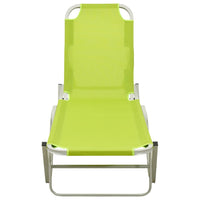 Lettino Prendisole in Alluminio e Textilene Verde 310528