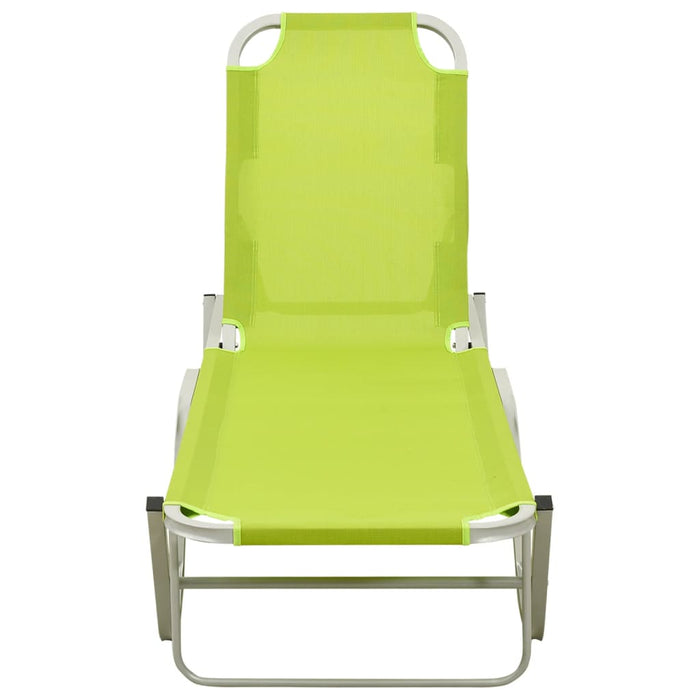 Lettino Prendisole in Alluminio e Textilene Verde 310528