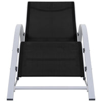 Lettini Prendisole con Tavolino 2 pz in Alluminio Nero cod mxl 9164