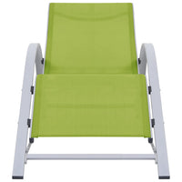 Lettino Prendisole in Textilene e Alluminio Verde 310539