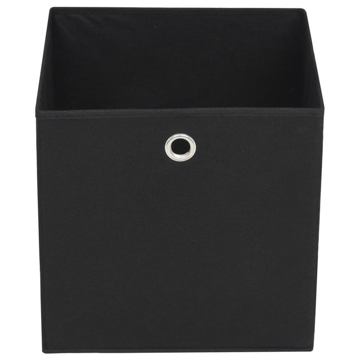Contenitori 4 pz in Tessuto non Tessuto 28x28x28 cm Nero 325187