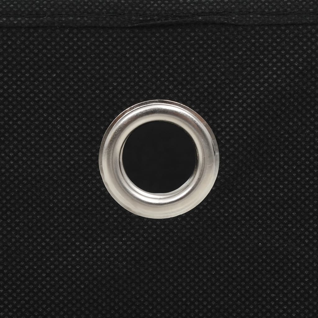 Contenitori 4 pz in Tessuto non Tessuto 28x28x28 cm Nero 325187