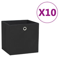 Contenitori 10 pz in Tessuto non Tessuto 28x28x28 cm Nero cod mxl 43136