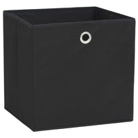 Contenitori 10 pz in Tessuto non Tessuto 28x28x28 cm Nero cod mxl 43136