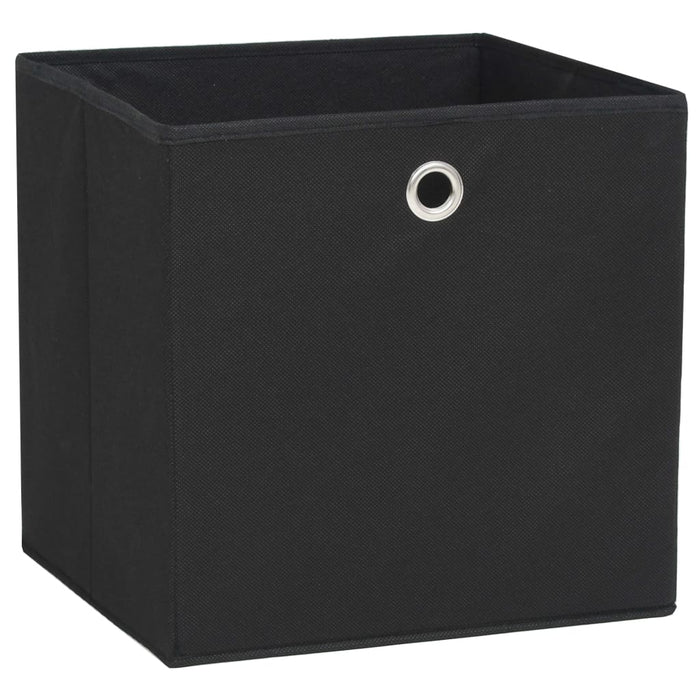 Contenitori 10 pz in Tessuto non Tessuto 28x28x28 cm Nero 325189