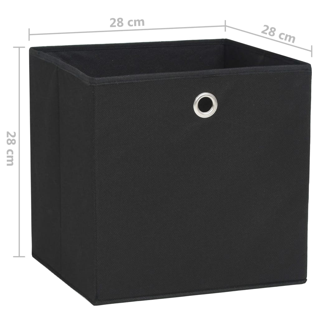 Contenitori 10 pz in Tessuto non Tessuto 28x28x28 cm Nero cod mxl 43136