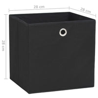Contenitori 10 pz in Tessuto non Tessuto 28x28x28 cm Nero cod mxl 43136