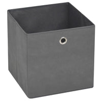 Contenitori 4 pz in Tessuto non Tessuto 28x28x28 cm Grigio 325191