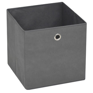 Contenitori 4 pz in Tessuto non Tessuto 28x28x28 cm Grigio 325191