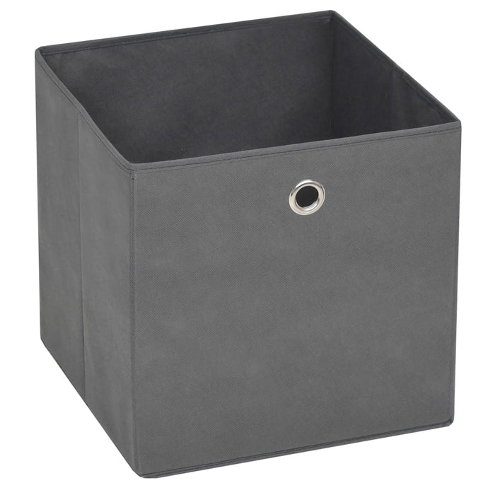 Contenitori 4 pz in Tessuto non Tessuto 28x28x28 cm Grigio 325191