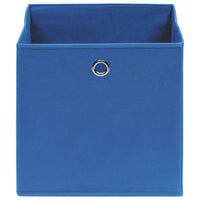 Contenitori 4 pz in Tessuto non Tessuto 28x28x28 cm Blu 325195