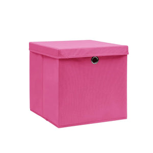 Contenitori con Coperchio 10 pz 28x28x28 cm Rosa