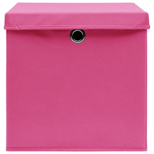 Contenitori con Coperchio 10 pz 28x28x28 cm Rosa