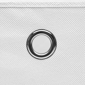 Contenitori con Coperchi 4 pz 28x28x28 cm Bianco 325208