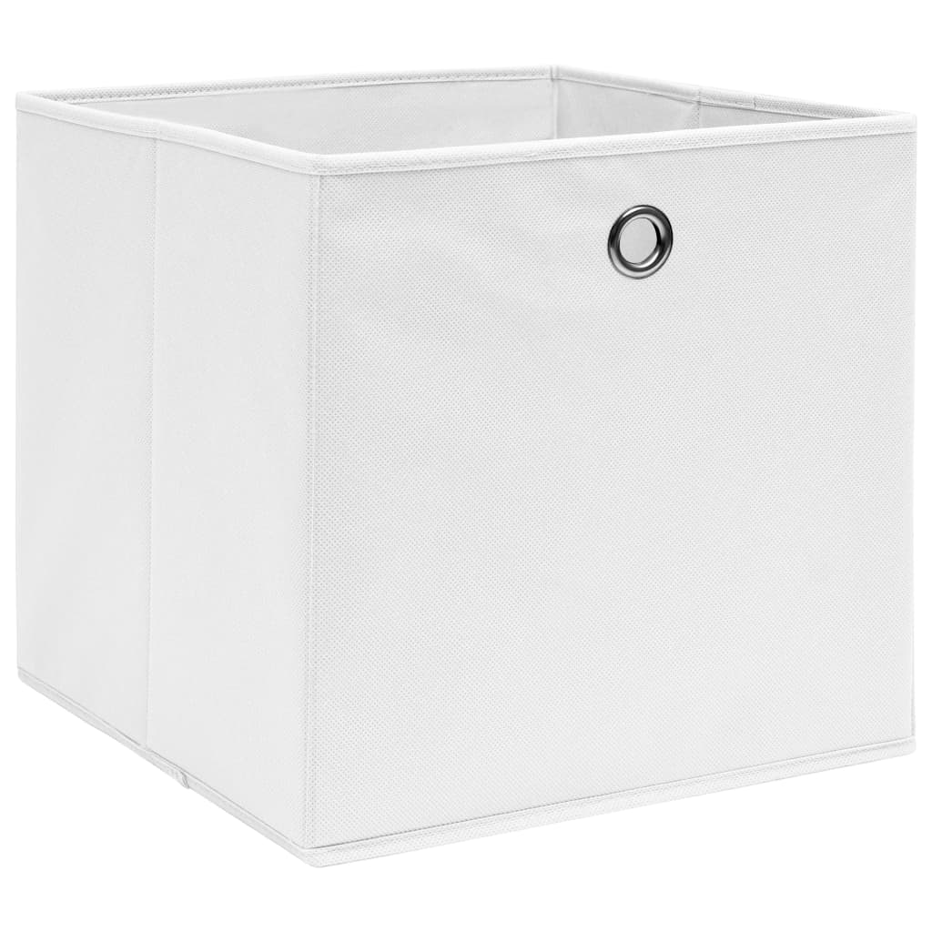 Contenitori 10 pz in Tessuto non Tessuto 28x28x28 cm Bianco cod mxl 47405
