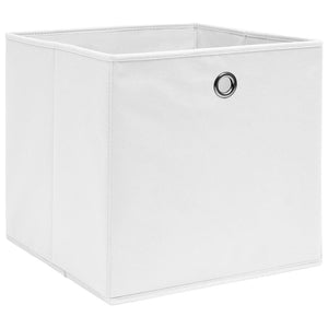 Contenitori 10 pz in Tessuto non Tessuto 28x28x28 cm Bianco cod mxl 47405
