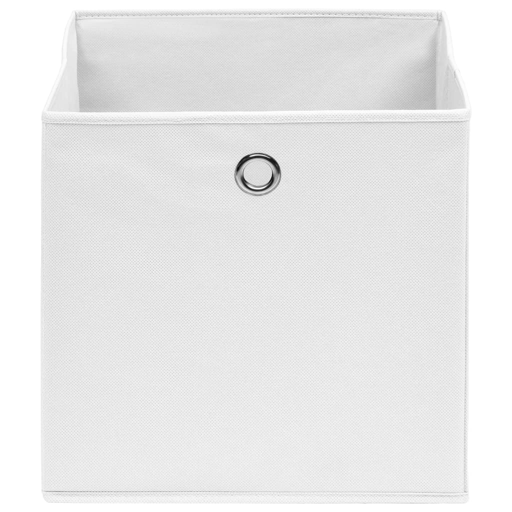 Contenitori 10 pz in Tessuto non Tessuto 28x28x28 cm Bianco cod mxl 47405