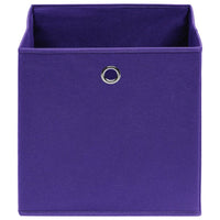 Contenitori 4 pz in Tessuto non Tessuto 28x28x28 cm Viola 325211