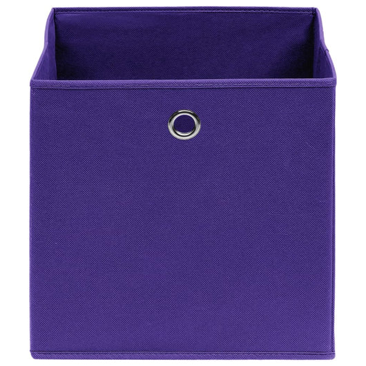Contenitori 10 pz in Tessuto non Tessuto 28x28x28 cm Viola 325213