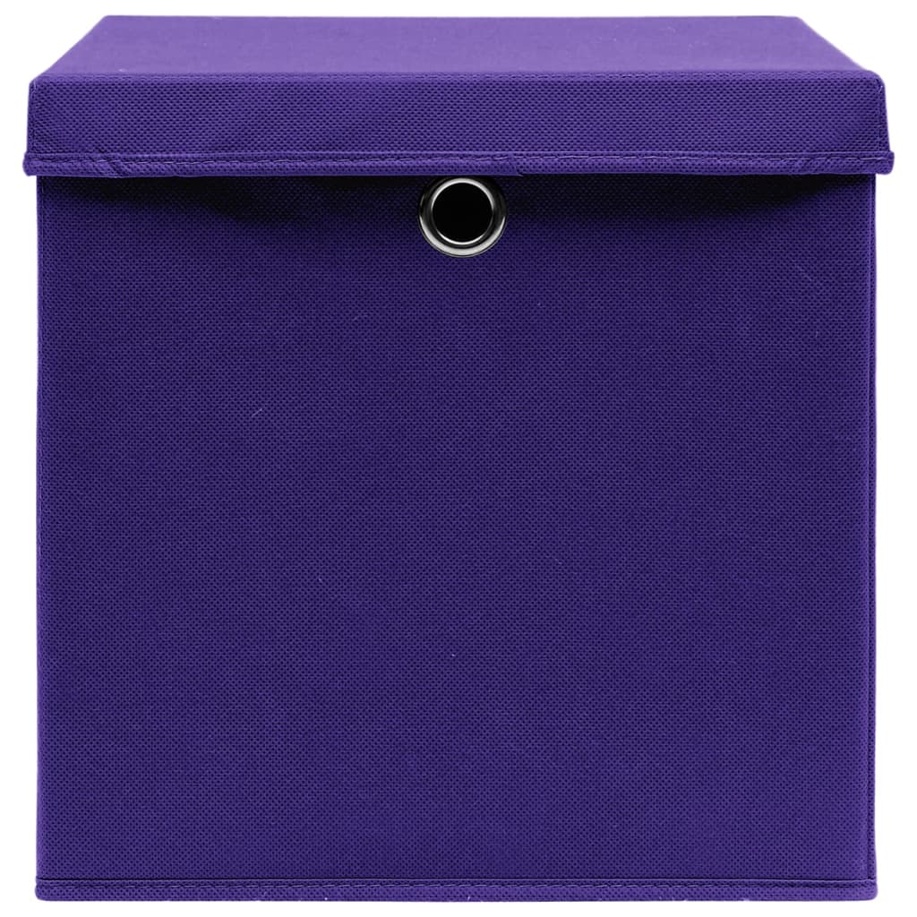 Contenitori con Coperchio 10 pz 28x28x28 cm Viola cod mxl 41904