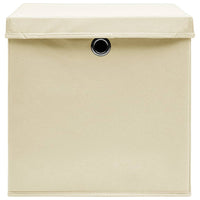 Contenitori con Coperchio 10 pz 28x28x28 cm Crema