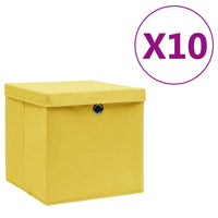 Contenitori con Coperchio 10 pz 28x28x28 cm Giallo cod mxl 49474