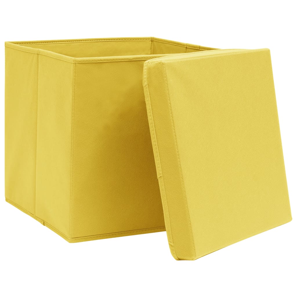 Contenitori con Coperchio 10 pz 28x28x28 cm Giallo cod mxl 49474