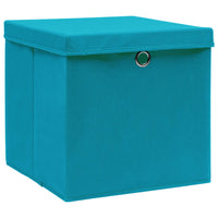 Contenitori con Coperchio 4 pz 28x28x28 cm Blu Baby cod mxl 43227