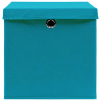 Contenitori con Coperchio 4 pz 28x28x28 cm Blu Baby cod mxl 43227