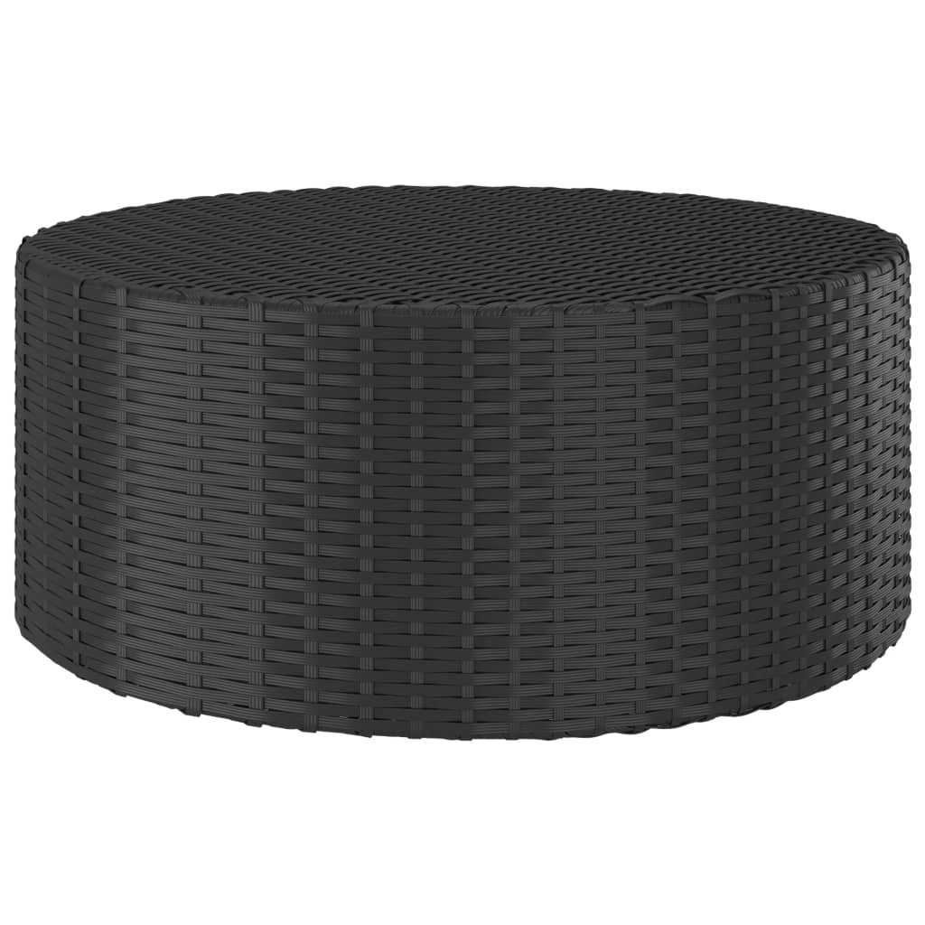 Tavolino da TÃ¨ Nero 68x68x30 cm in Polyrattan cod mxl 34349