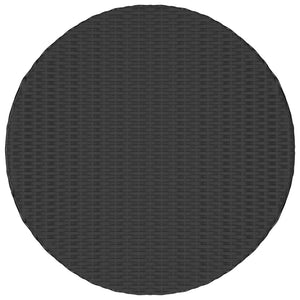 Tavolino da TÃ¨ Nero 68x68x30 cm in Polyrattan cod mxl 34349