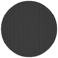 Tavolino da Tè Nero 68x68x30 cm in Polyrattan 310467