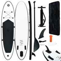 Set Tavola Gonfiabile da SUP Nero e Bianco cod mxl 58558