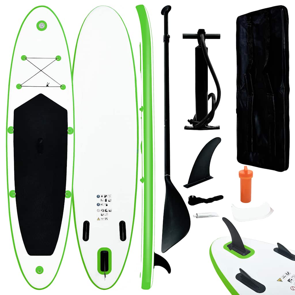 Set Tavola Gonfiabile da SUP Verde e Bianco cod mxl 65966