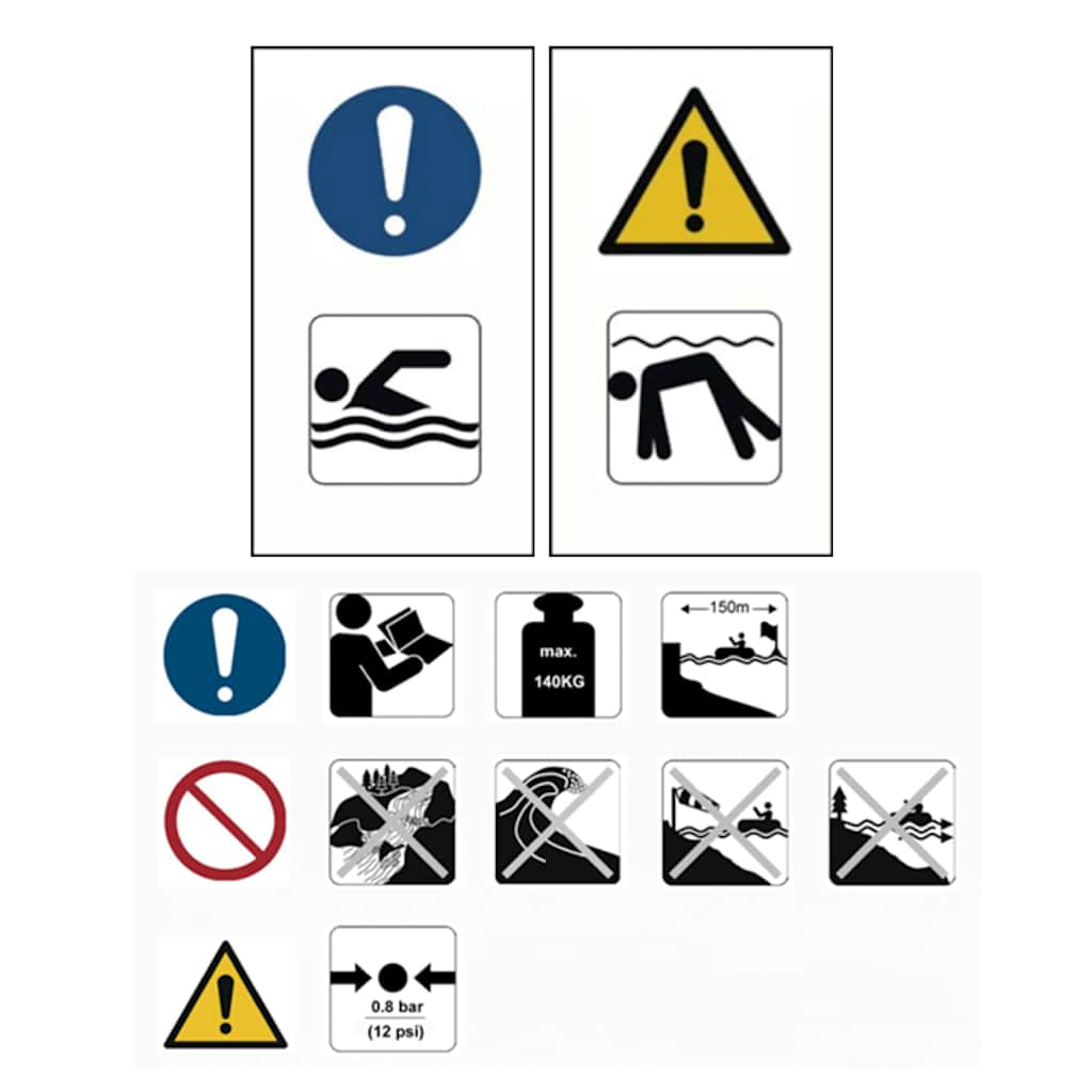 Set Tavola Gonfiabile da SUP 305x76x15 cm Verde 92740