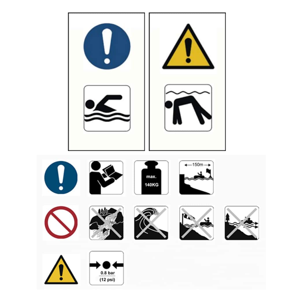 Set Tavola Gonfiabile da SUP 305x76x15 cm Nera 92746