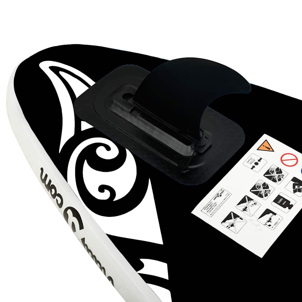 Set Tavola Gonfiabile da SUP 305x76x15 cm Nera 92746