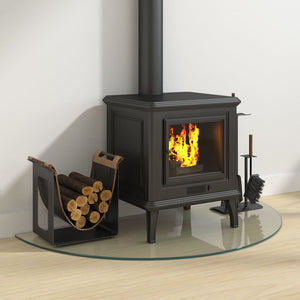 Lastra in Vetro per Caminetto Semicircolare 1000x500 mm 324111