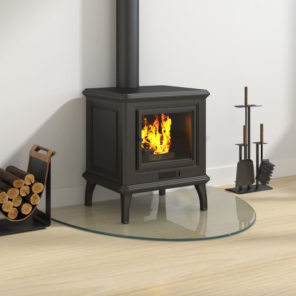 Lastra in Vetro per Caminetto Semicircolare 800x600 mm 324116