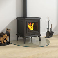 Lastra in Vetro per Caminetto Semicircolare 800x600 mm 324116