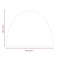Lastra in Vetro per Caminetto Semicircolare 800x600 mm 324116