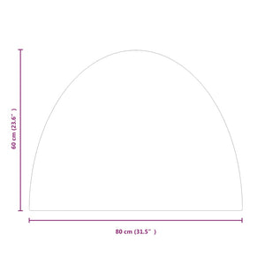 Lastra in Vetro per Caminetto Semicircolare 800x600 mm 324116