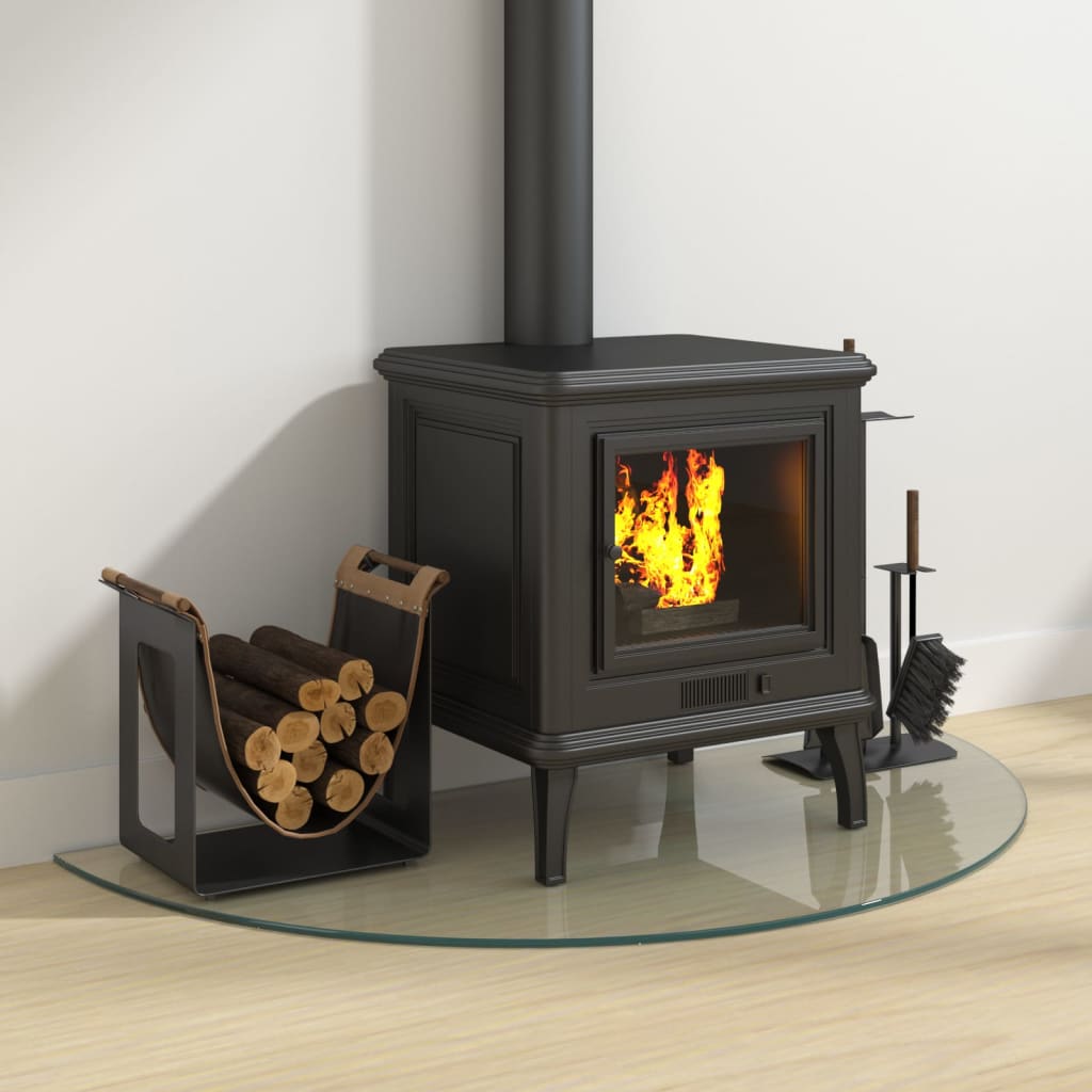 Lastra in Vetro per Caminetto Semicircolare 1000x500 mm 324117