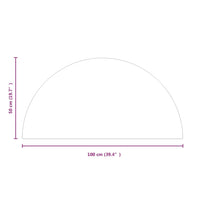 Lastra in Vetro per Caminetto Semicircolare 1000x500 mm 324117