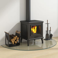 Lastra in Vetro per Caminetto-Vetro per Camino Semicircolare 1200x600 mm 215949