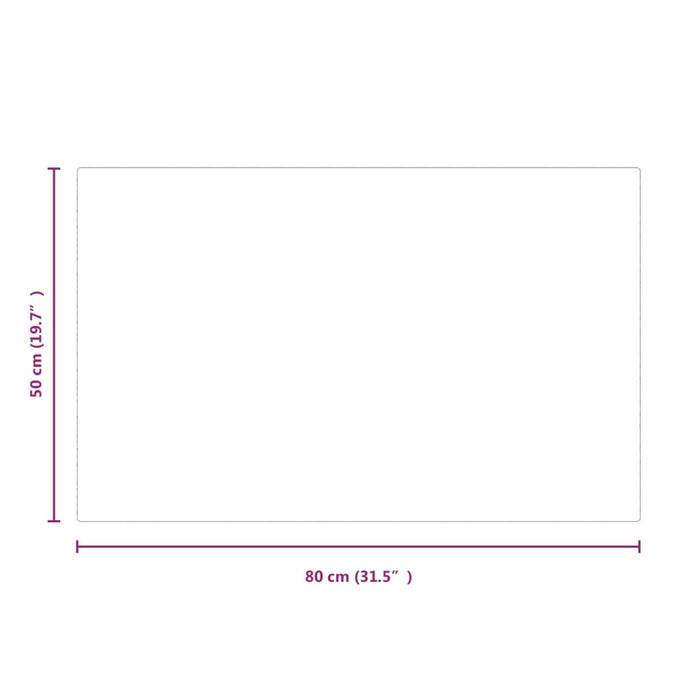 Lastra in Vetro per Caminetto-Vetro per Camino Rettangolare 80x50 cm 244119