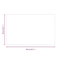 Lastra in Vetro per Caminetto Rettangolare 80x50 cm 324121